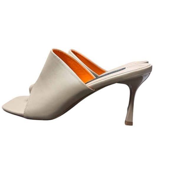 French Connection Women’s Kelly high Heels Slide Sandals color nude SZ 8.5 NWB - Picture 1 of 4